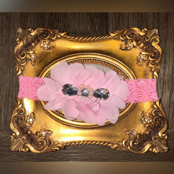 NWT Handmade Flower Headbands x 4 Infant Baby Child Girl Sequin Bow Gems Rose - Picture 7 of 8